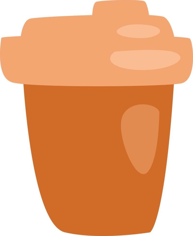 Café Latte Cup, Illustration, Vektor auf weißem Hintergrund.