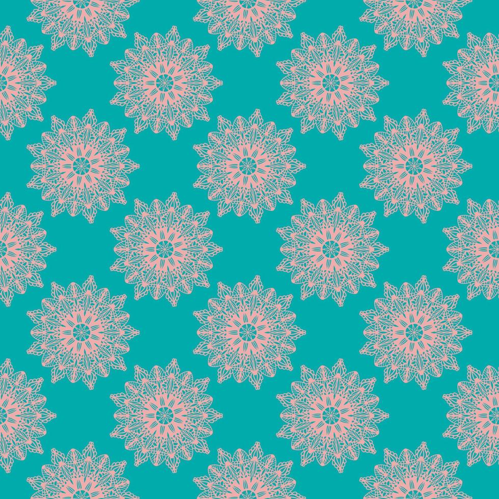 schönes Mandala-Muster, Illustration, Vektor auf weißem Hintergrund