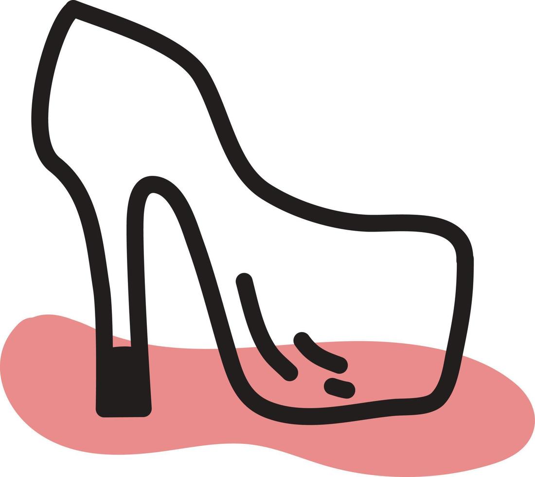 Hot Heels, Illustration, Vektor, auf weißem Hintergrund. vektor