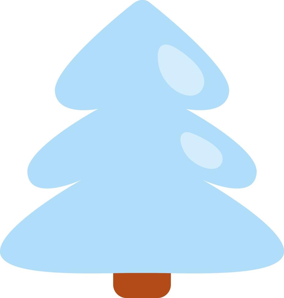 vit vinter- träd, illustration, vektor på en vit bakgrund.