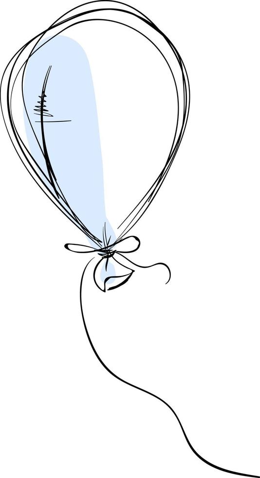 Ballonzeichnung, Illustration, Vektor auf weißem Hintergrund.