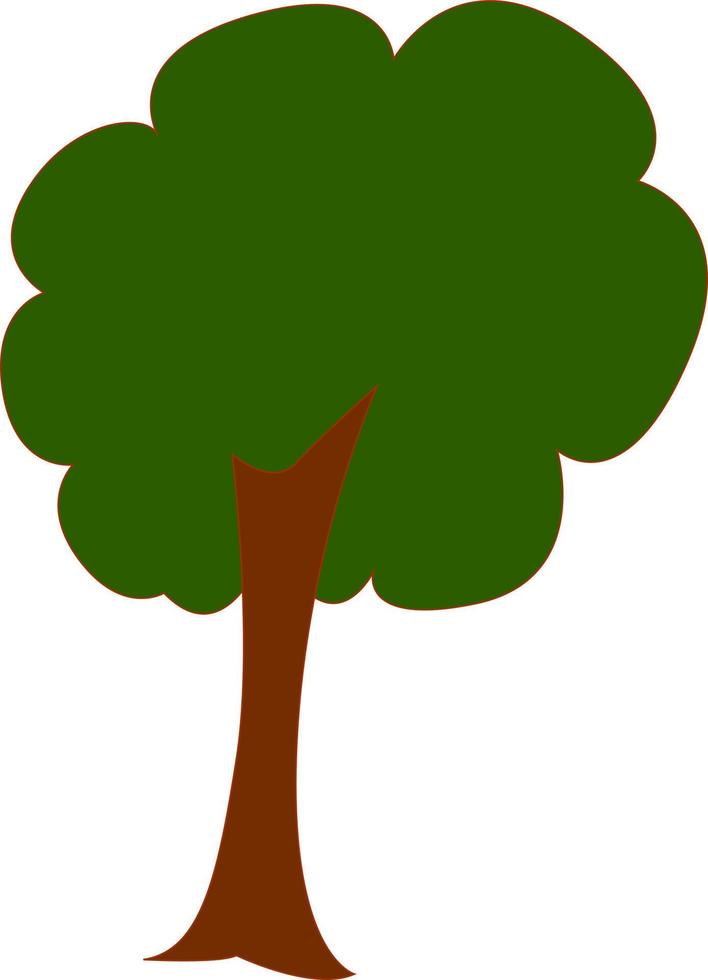 grüner Baum, Illustration, Vektor auf weißem Hintergrund