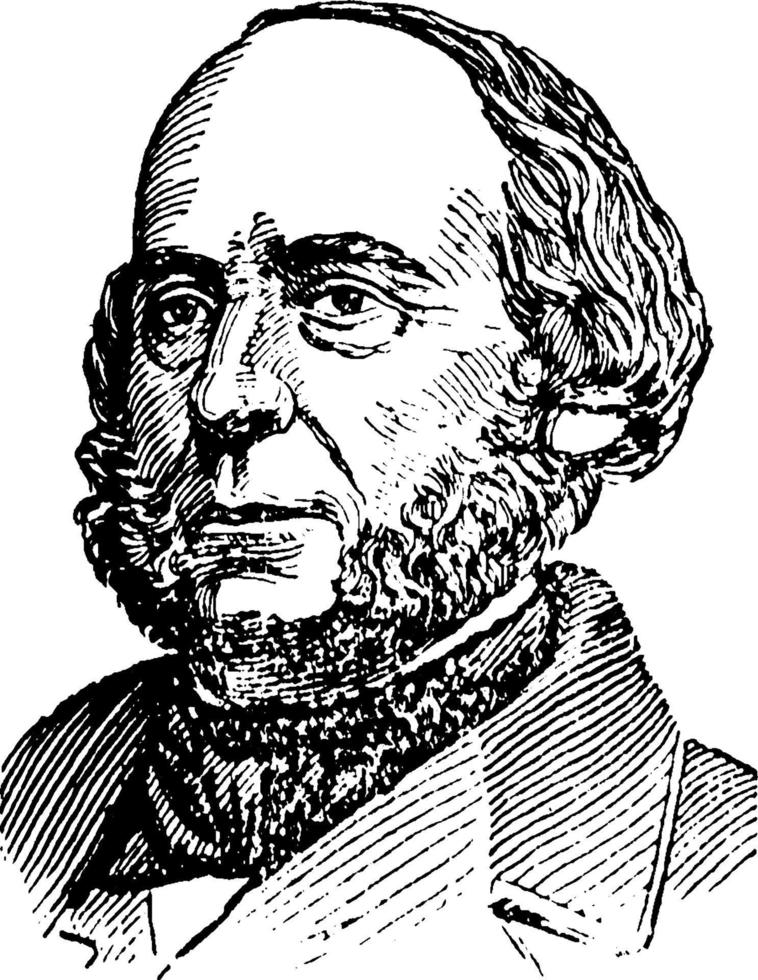 John Ericsson, Vintage-Illustration vektor