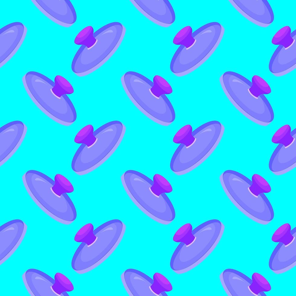 Pfannendeckel, nahtloses Muster auf blauem Hintergrund. vektor