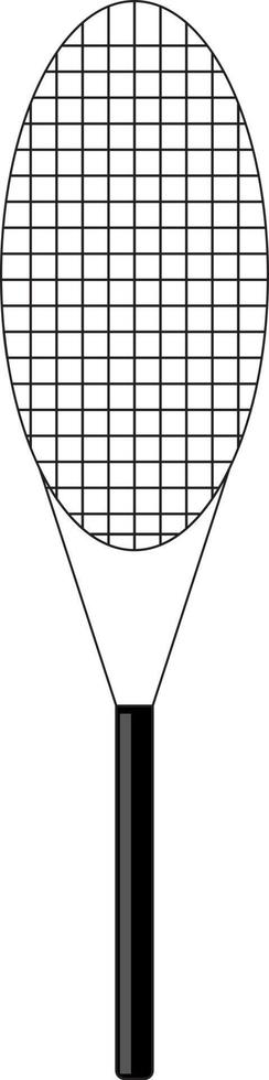 Tennisschlägerzeichnung, Illustration, Vektor auf weißem Hintergrund.