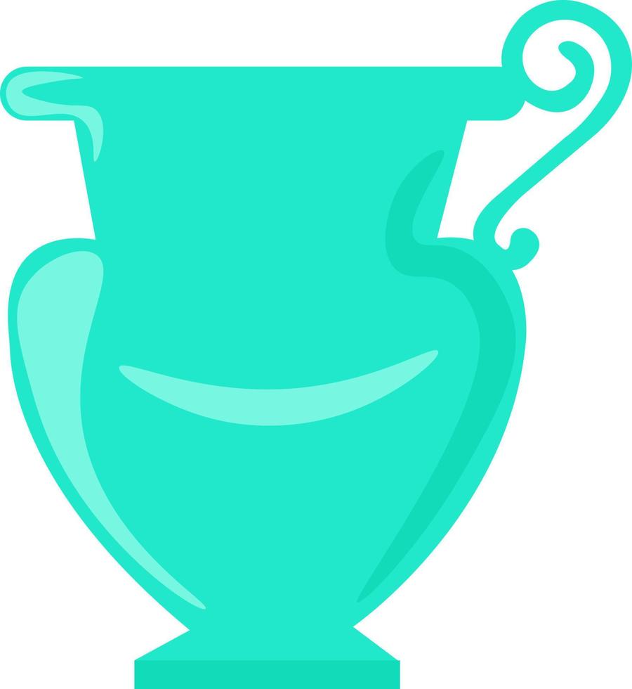 blaue Vase, Illustration, Vektor auf weißem Hintergrund.