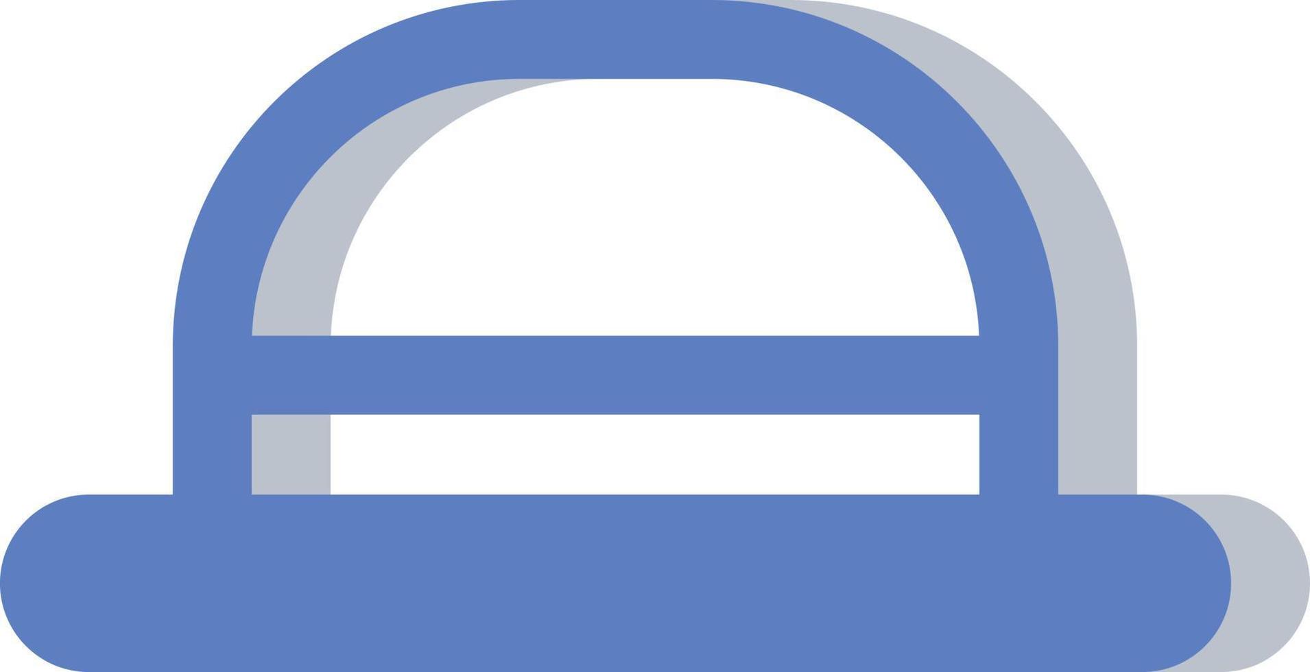 blå hatt, illustration, vektor på en vit bakgrund