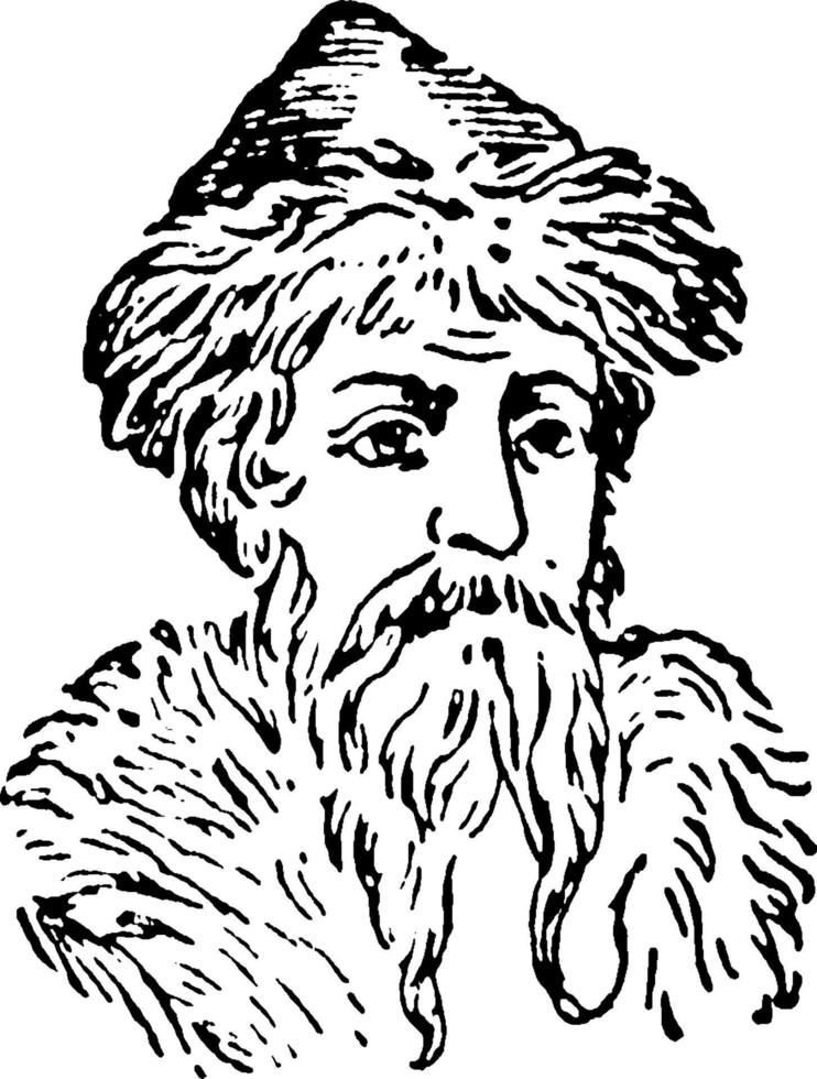 Gutenberg, Vintage-Illustration vektor