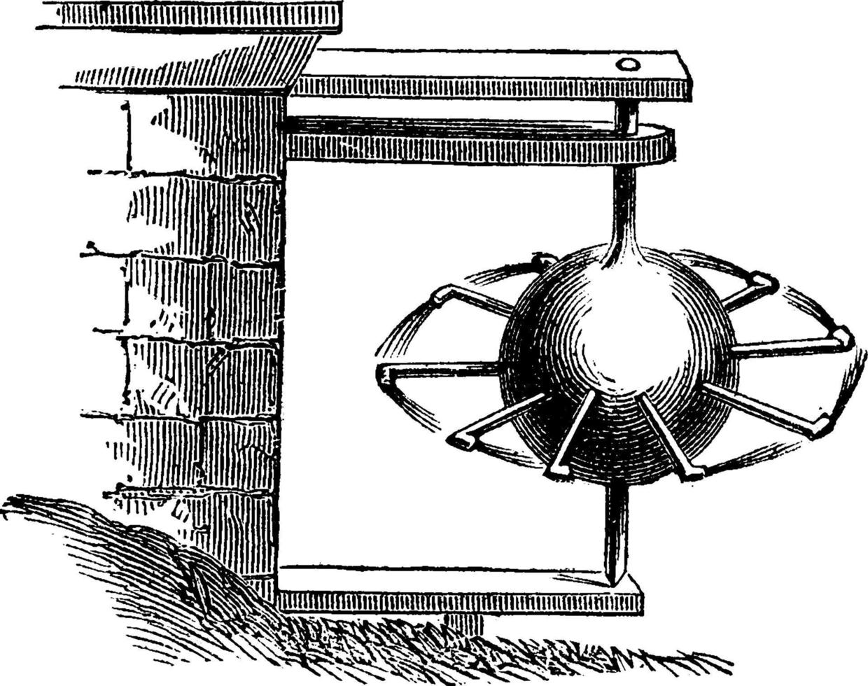 Dampfmaschine des Helden, Vintage-Illustration. vektor