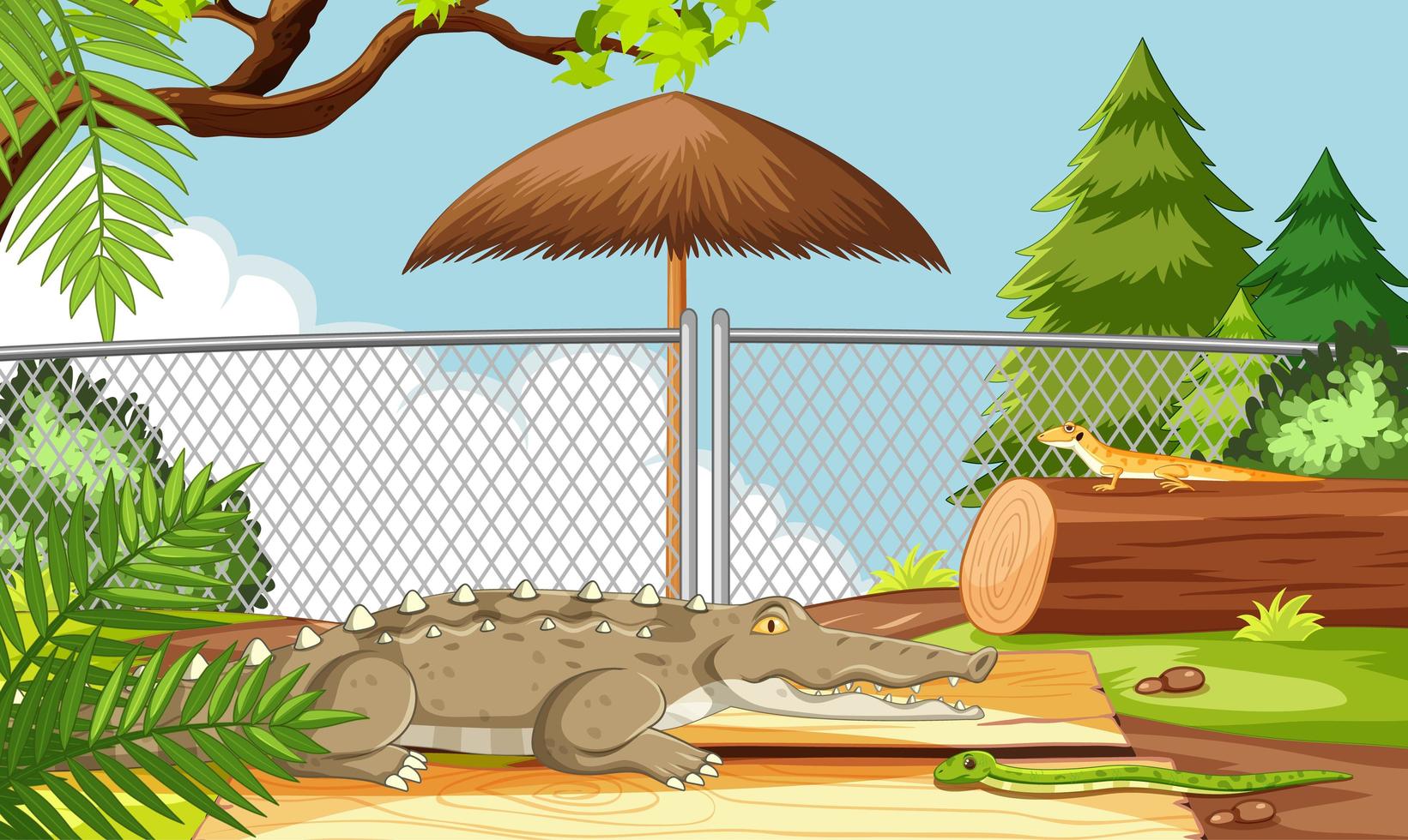 Alligator im Zoo vektor