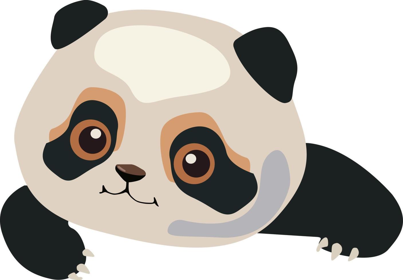 söt panda, illustration, vektor på vit bakgrund.