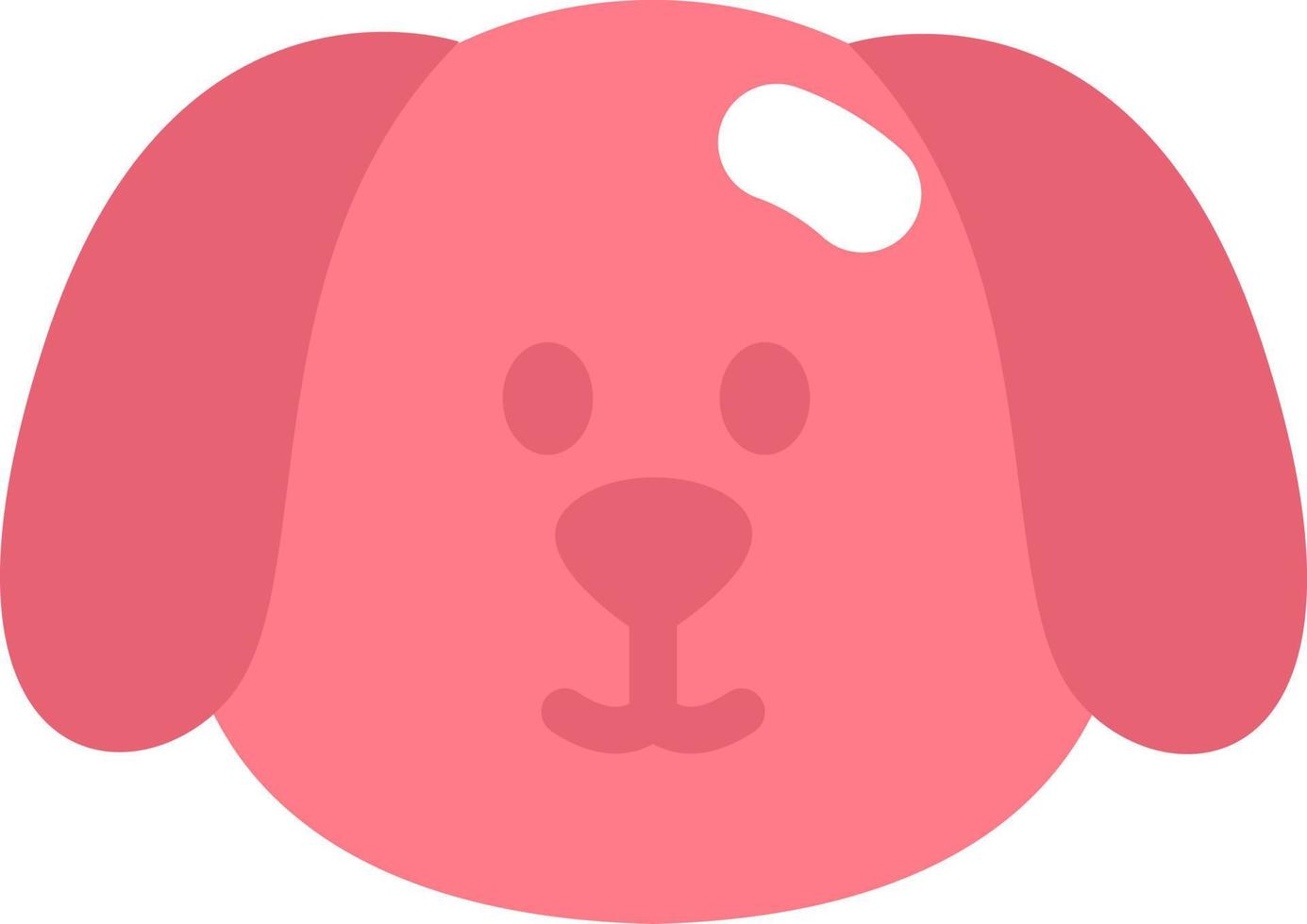 rosa Hund, Illustration, Vektor auf weißem Hintergrund.
