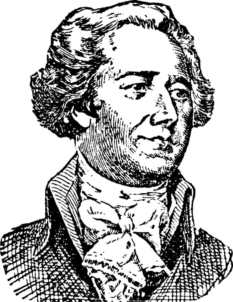 alexander hamilton, vintage illustration vektor