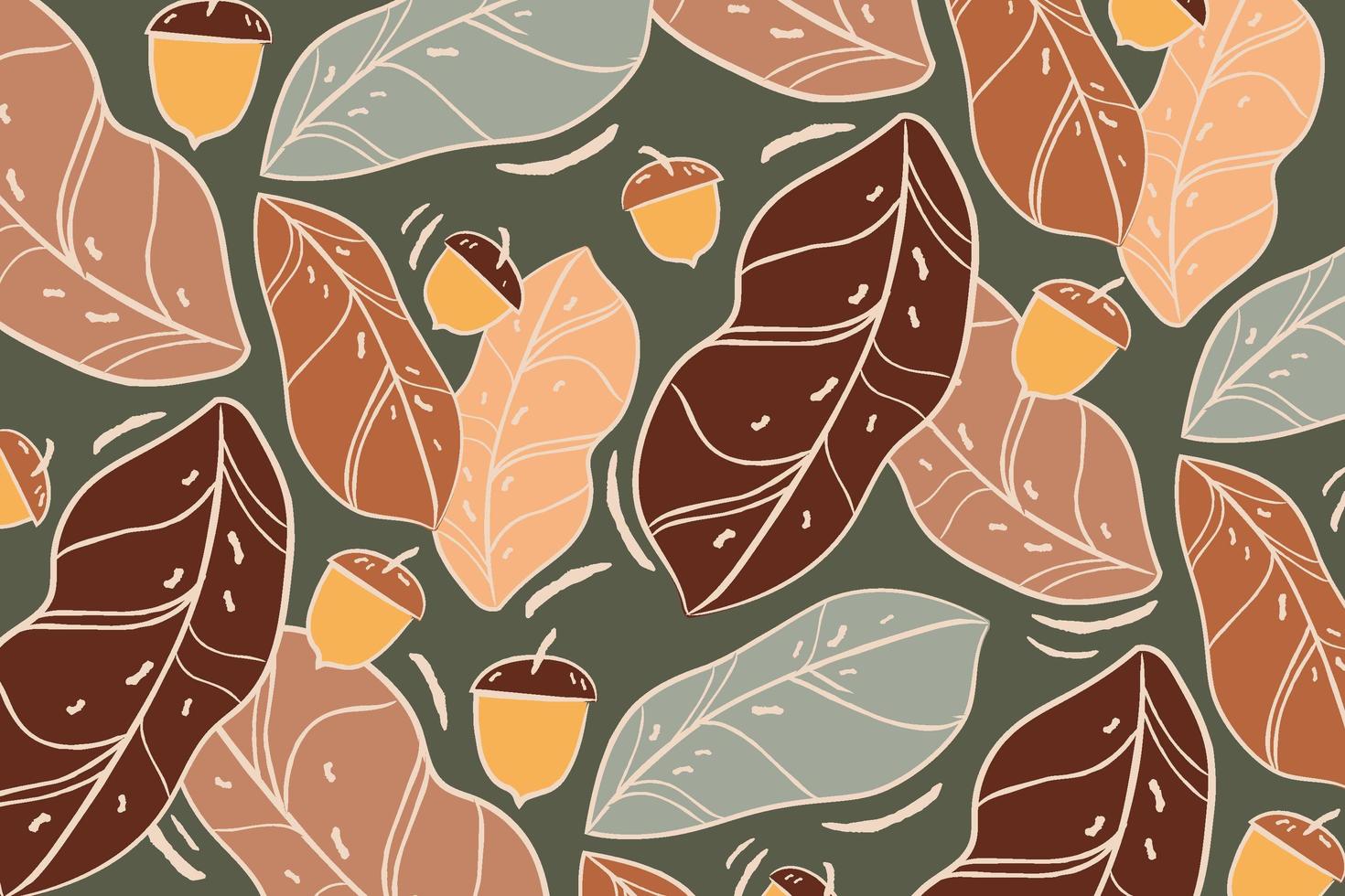trendige Komposition aus bunten Herbstblättern vektor