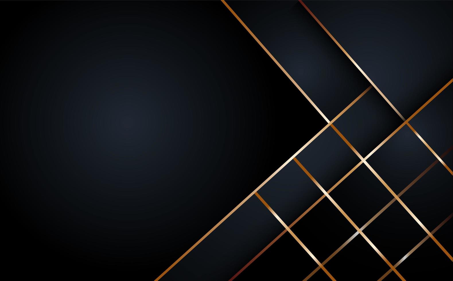 svart och guld criss cross line abstrakt bakgrund vektor