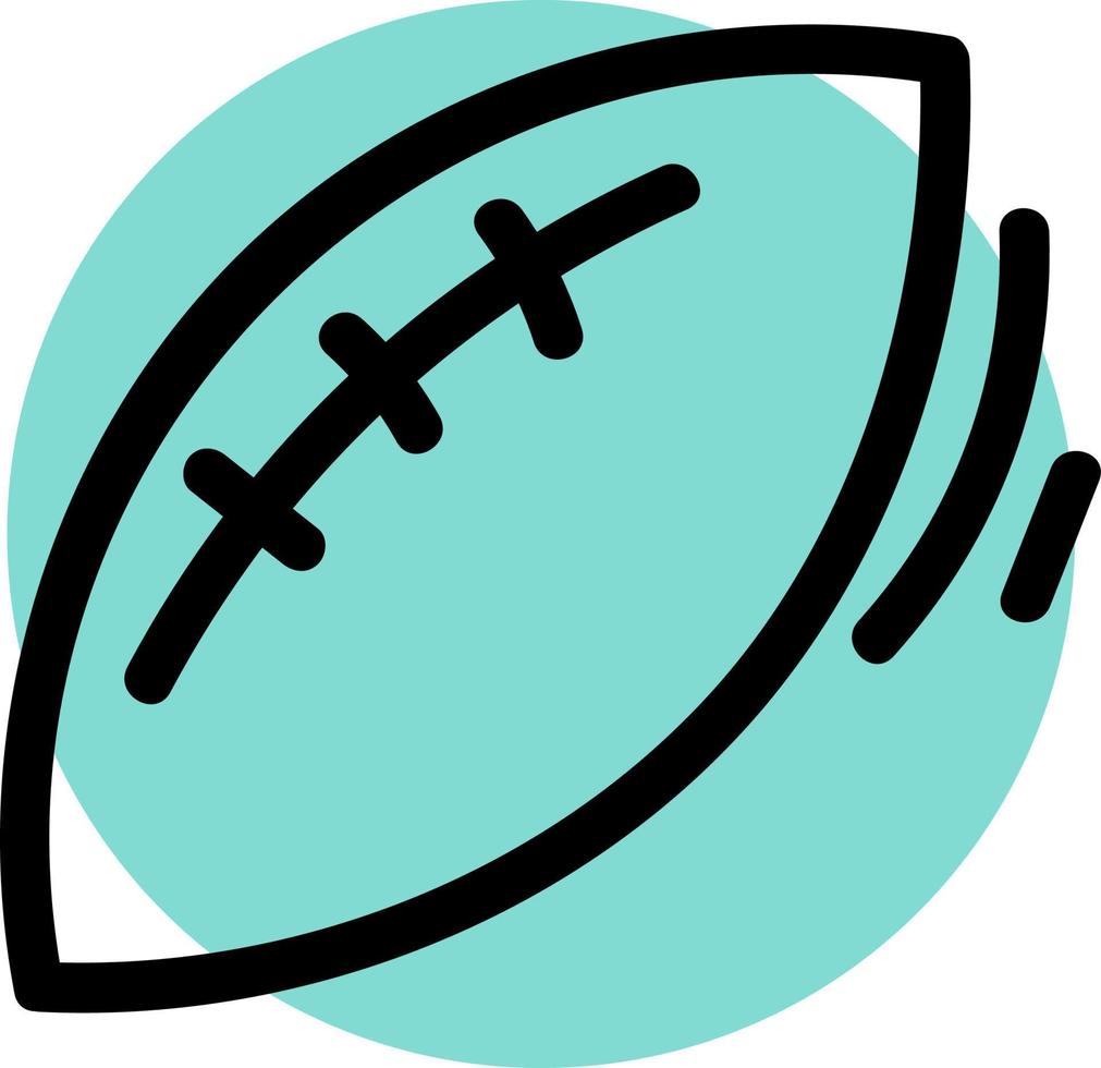 American-Football-Ball, Illustration, Vektor auf weißem Hintergrund.