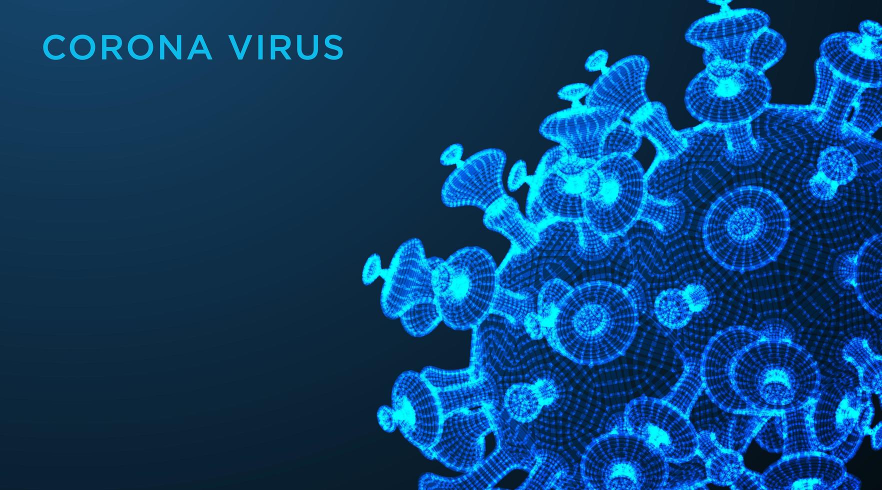 coronavirus blå futuristisk bakgrund vektor