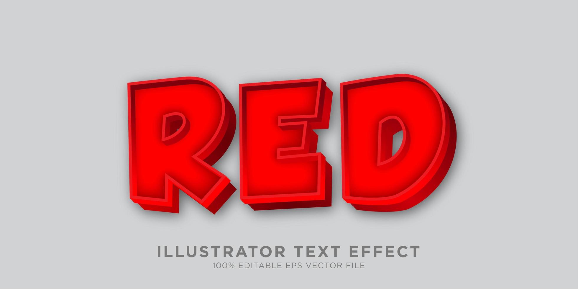 rotes fettes Texteffektdesign vektor