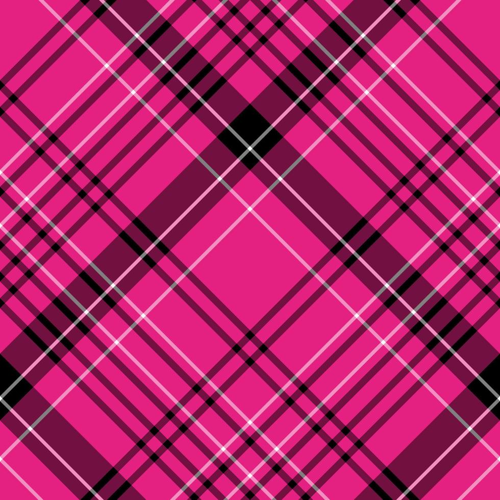 sömlös mönster i enkel ljus rosa, svart och vit färger för pläd, tyg, textil, kläder, bordsduk och Övrig saker. vektor bild. 2