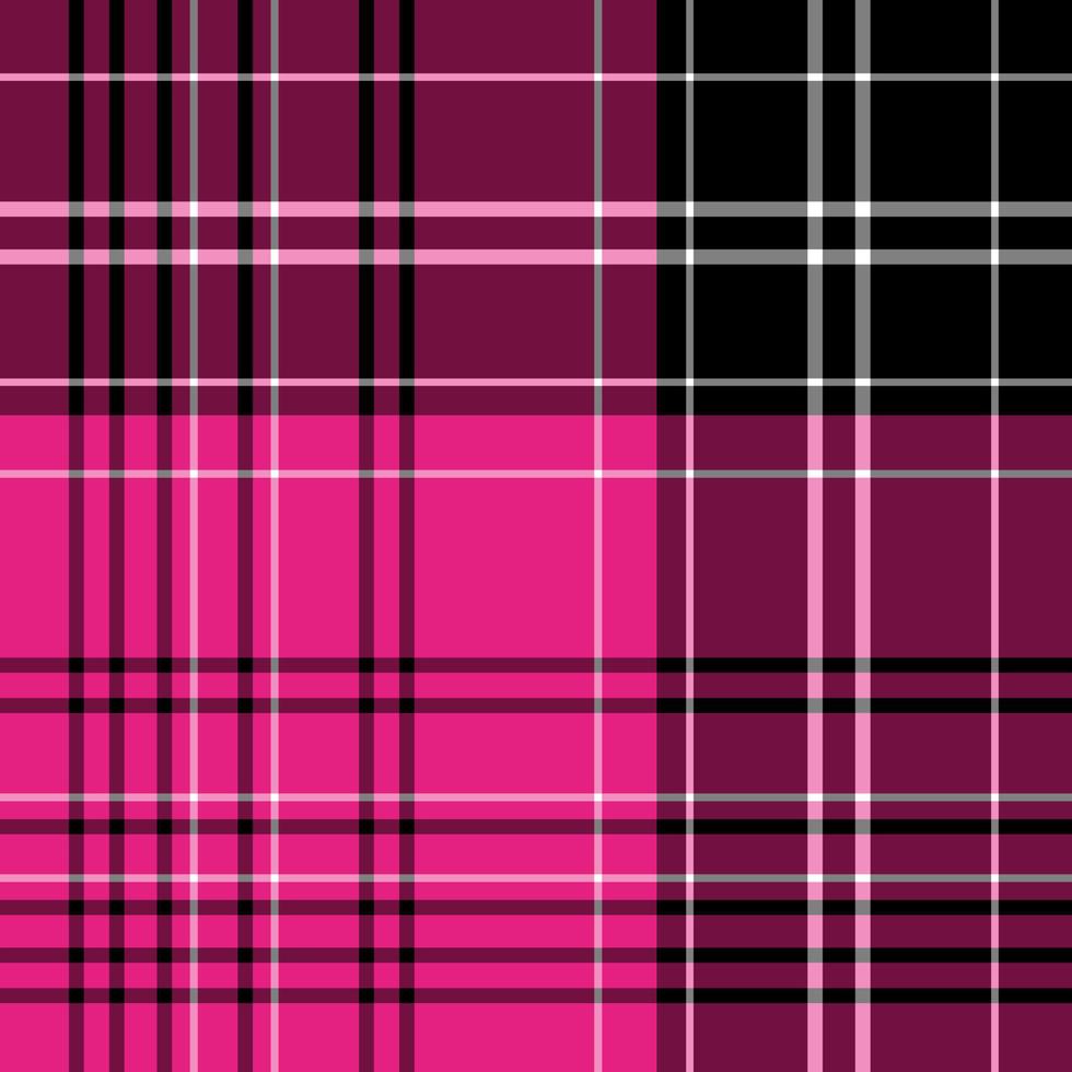 sömlös mönster i enkel ljus rosa, svart och vit färger för pläd, tyg, textil, kläder, bordsduk och Övrig saker. vektor bild.