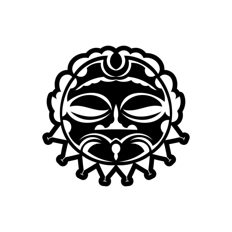 maori traditionell mask. polynesisk tatuering styled mask. vektor illustration.