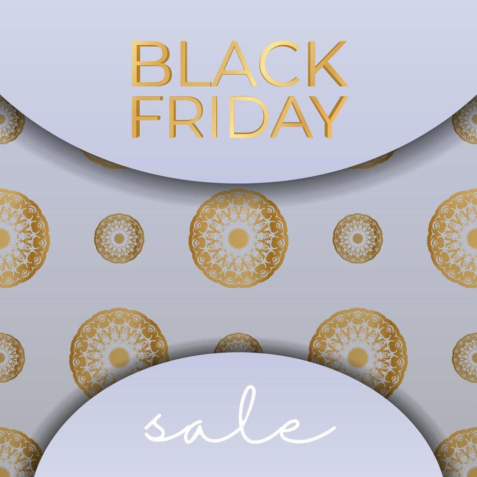 Beige Black Friday Sale Banner mit rundem Muster vektor