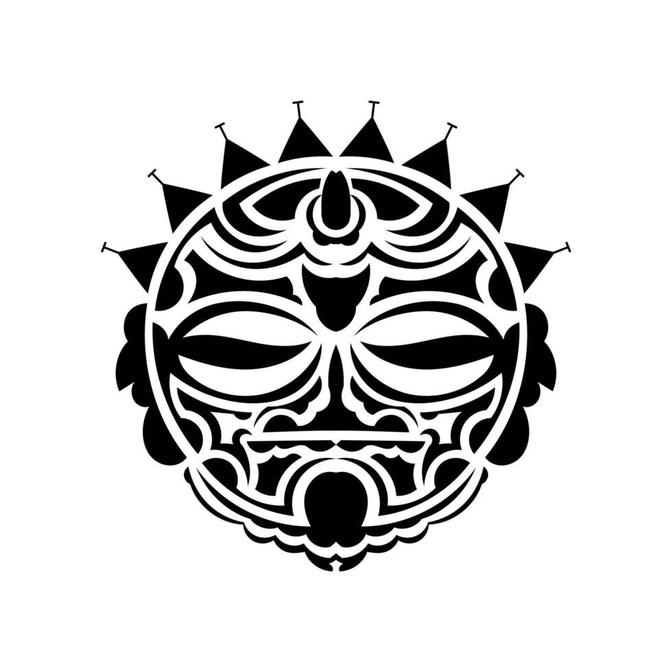 polynesisk tatuering styled masker. vektor illustration.