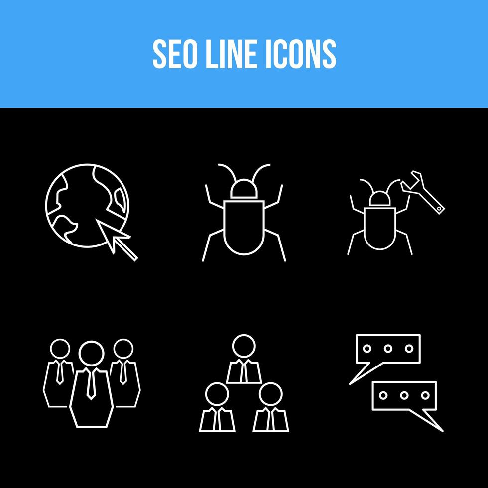 Business- und SEO-Icon-Set vektor