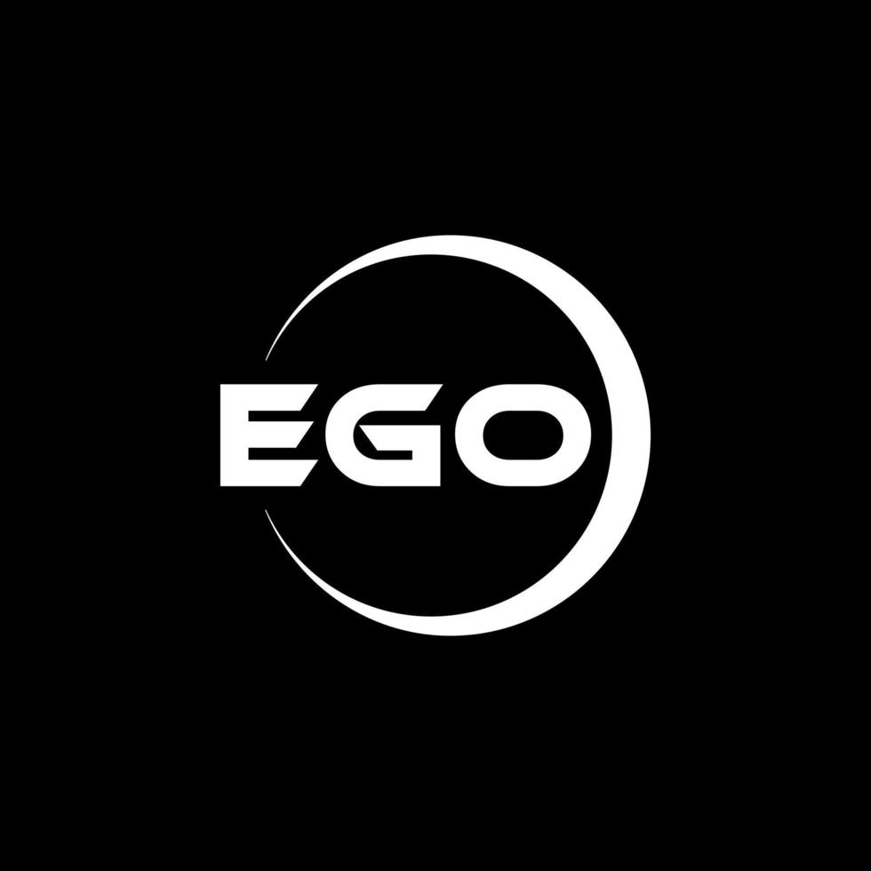 Ego-Brief-Logo-Design in Abbildung. Vektorlogo, Kalligrafie-Designs für Logo, Poster, Einladung usw. vektor