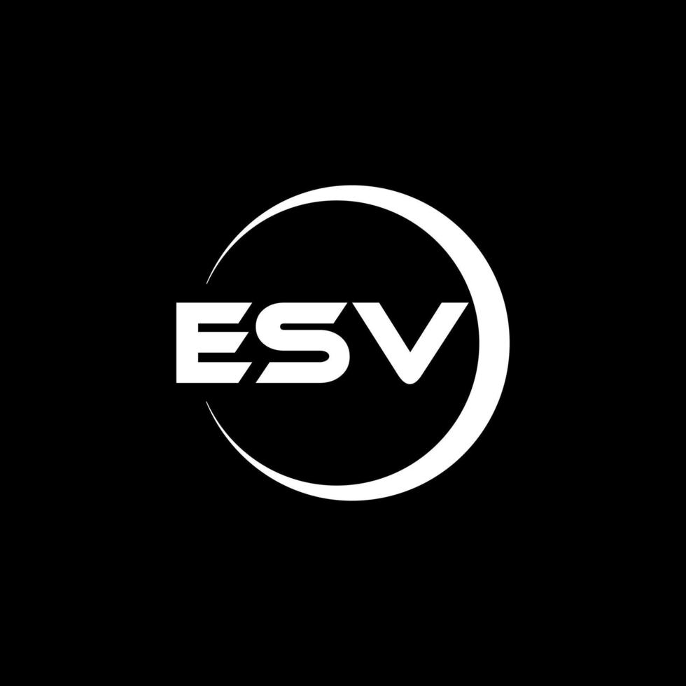 ESV-Brief-Logo-Design in Abbildung. Vektorlogo, Kalligrafie-Designs für Logo, Poster, Einladung usw. vektor
