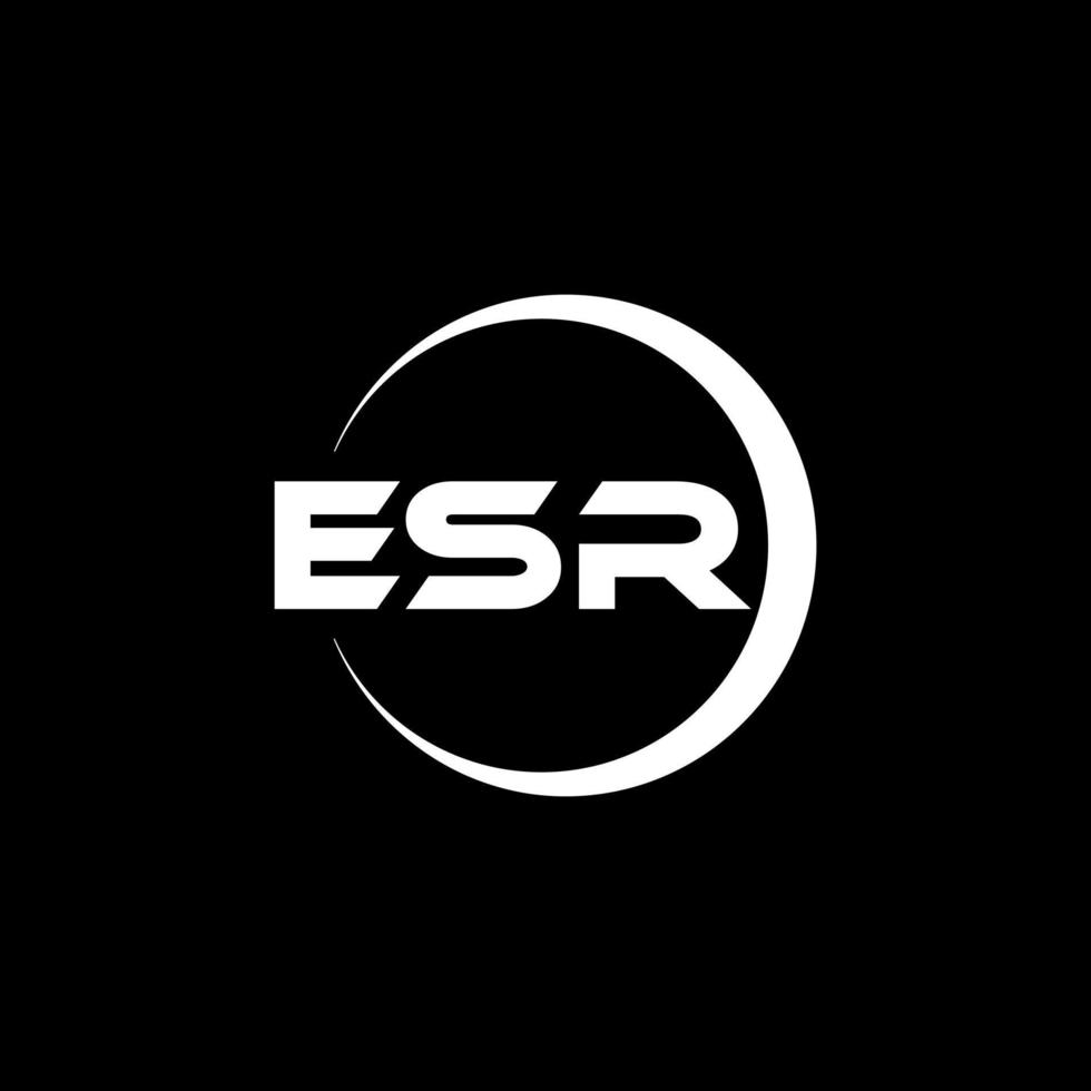 ESR-Brief-Logo-Design in Abbildung. Vektorlogo, Kalligrafie-Designs für Logo, Poster, Einladung usw. vektor