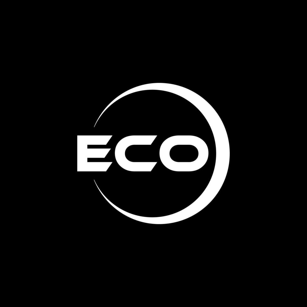 eco brev logotyp design i illustration. vektor logotyp, kalligrafi mönster för logotyp, affisch, inbjudan, etc.