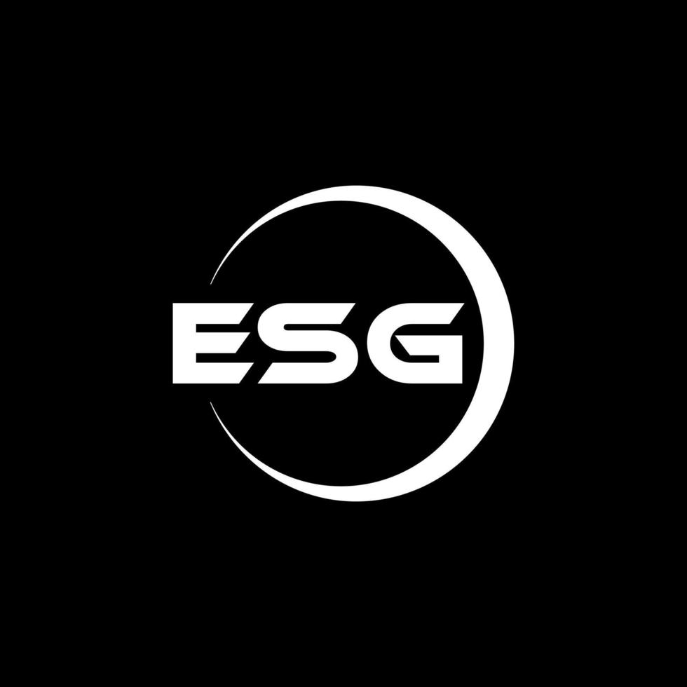 esg brev logotyp design i illustration. vektor logotyp, kalligrafi mönster för logotyp, affisch, inbjudan, etc.