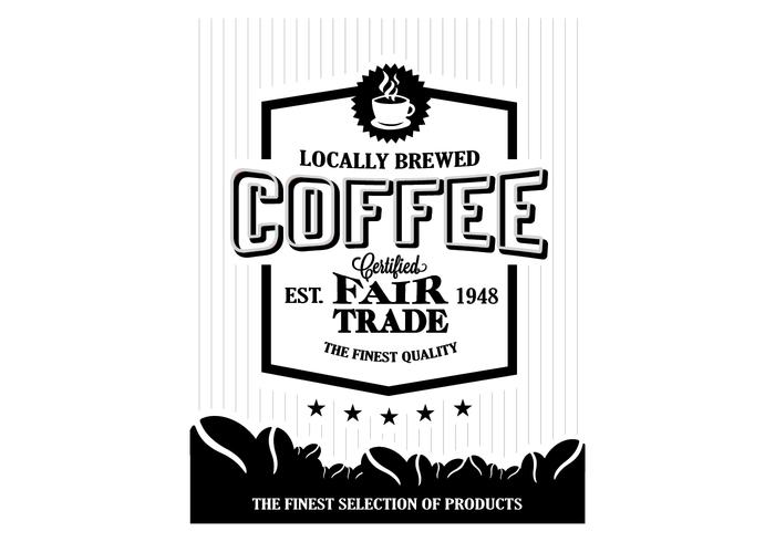 Kaffeböna Logo Vector