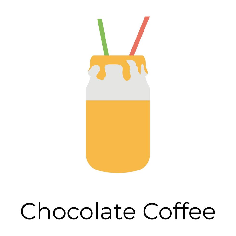 trendiger Schokoladenkaffee vektor