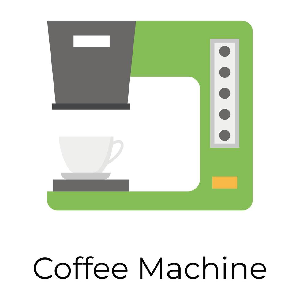 trendige Kaffeemaschine vektor
