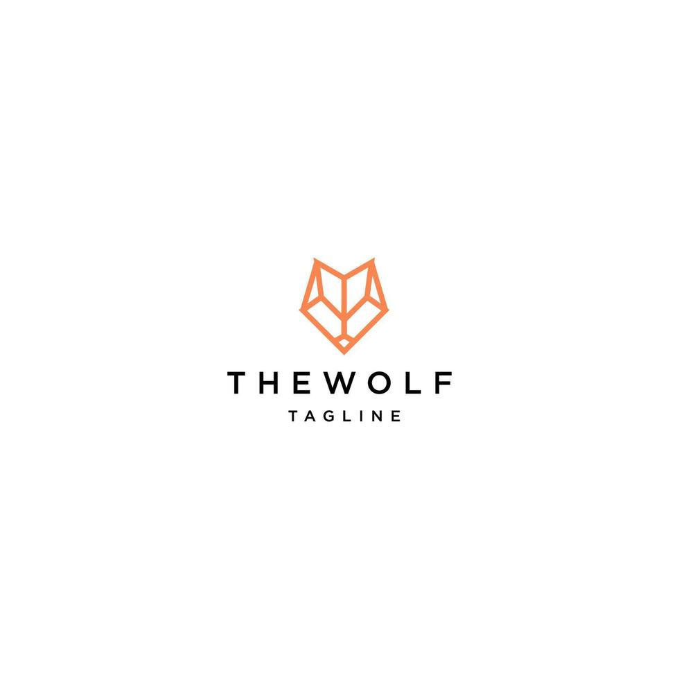 Wolfskopf-Logo-Vektor-Icon-Design-Vorlage vektor