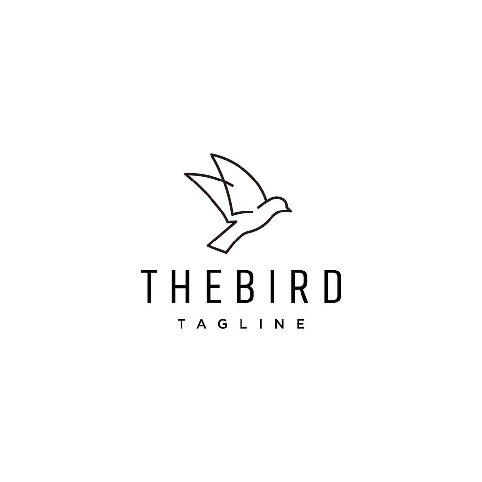 Design-Vorlage für geometrische Logo-Vektorsymbole für Vögel vektor