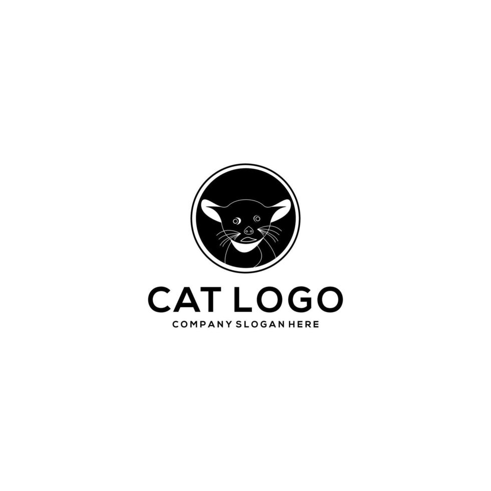 katt logotyp vektor ikon design mall