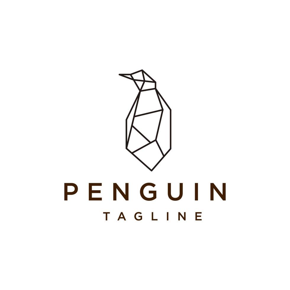 Pinguin-Logo-Design-Icon-Vorlage vektor