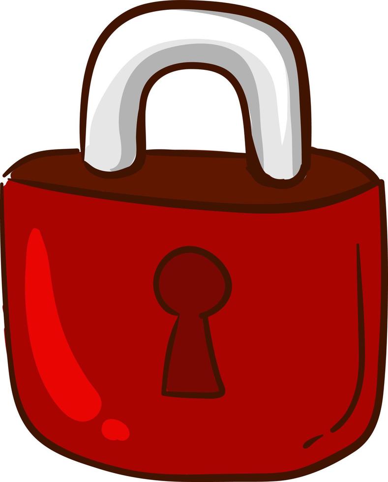 röd låsa, illustration, vektor på vit bakgrund