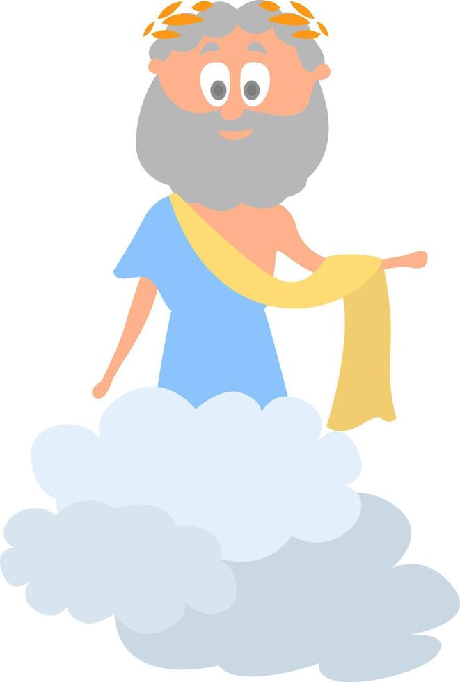 zeus Gud, illustration, vektor på vit bakgrund