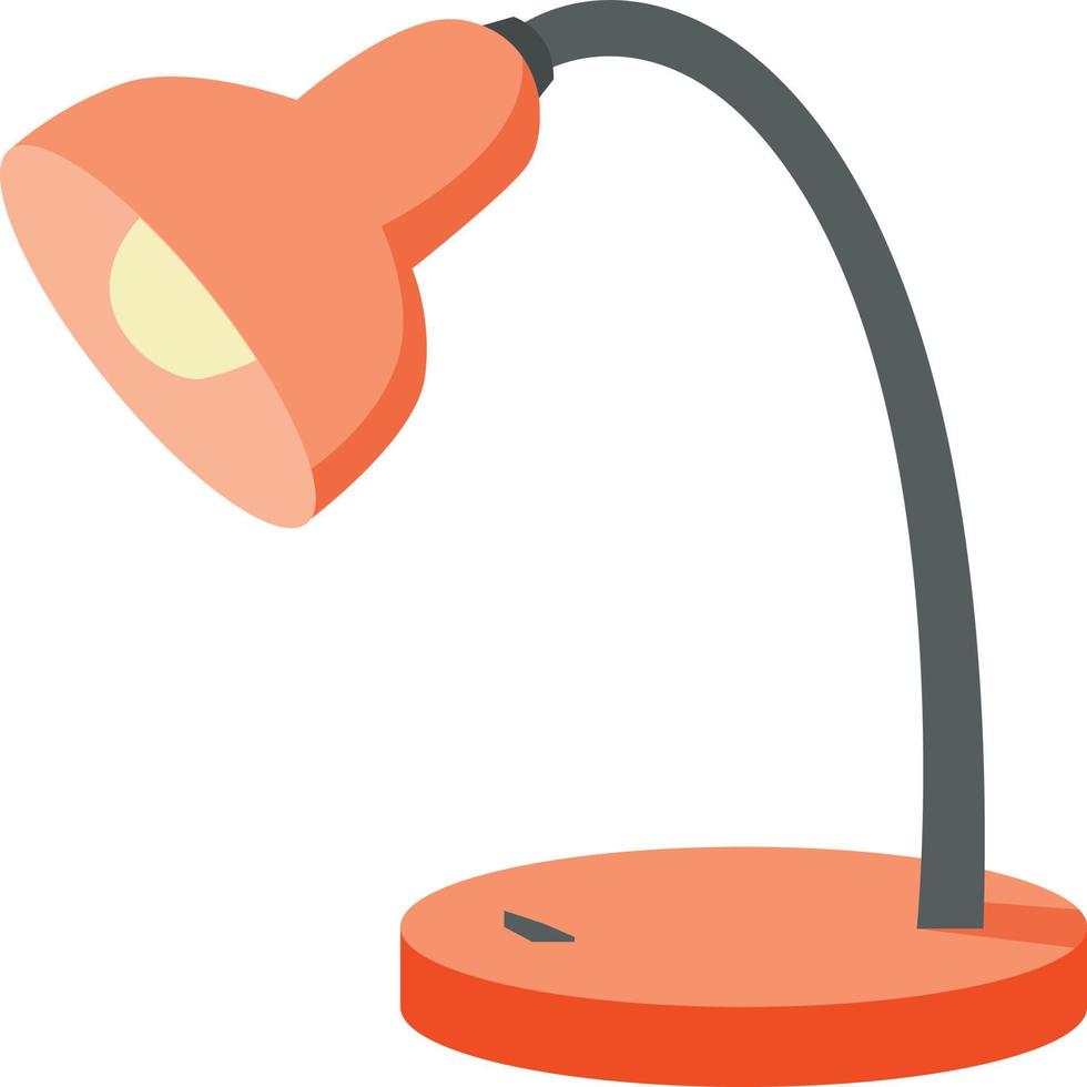 orange Lampe, Illustration, Vektor auf weißem Hintergrund.