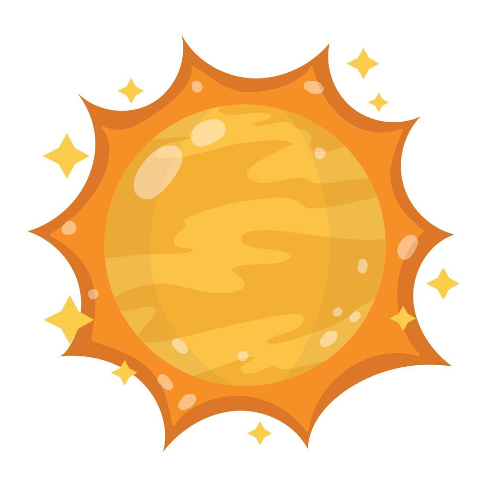 Weltraum-Sonne-Galaxie-Astronomie im Cartoon-Stil vektor