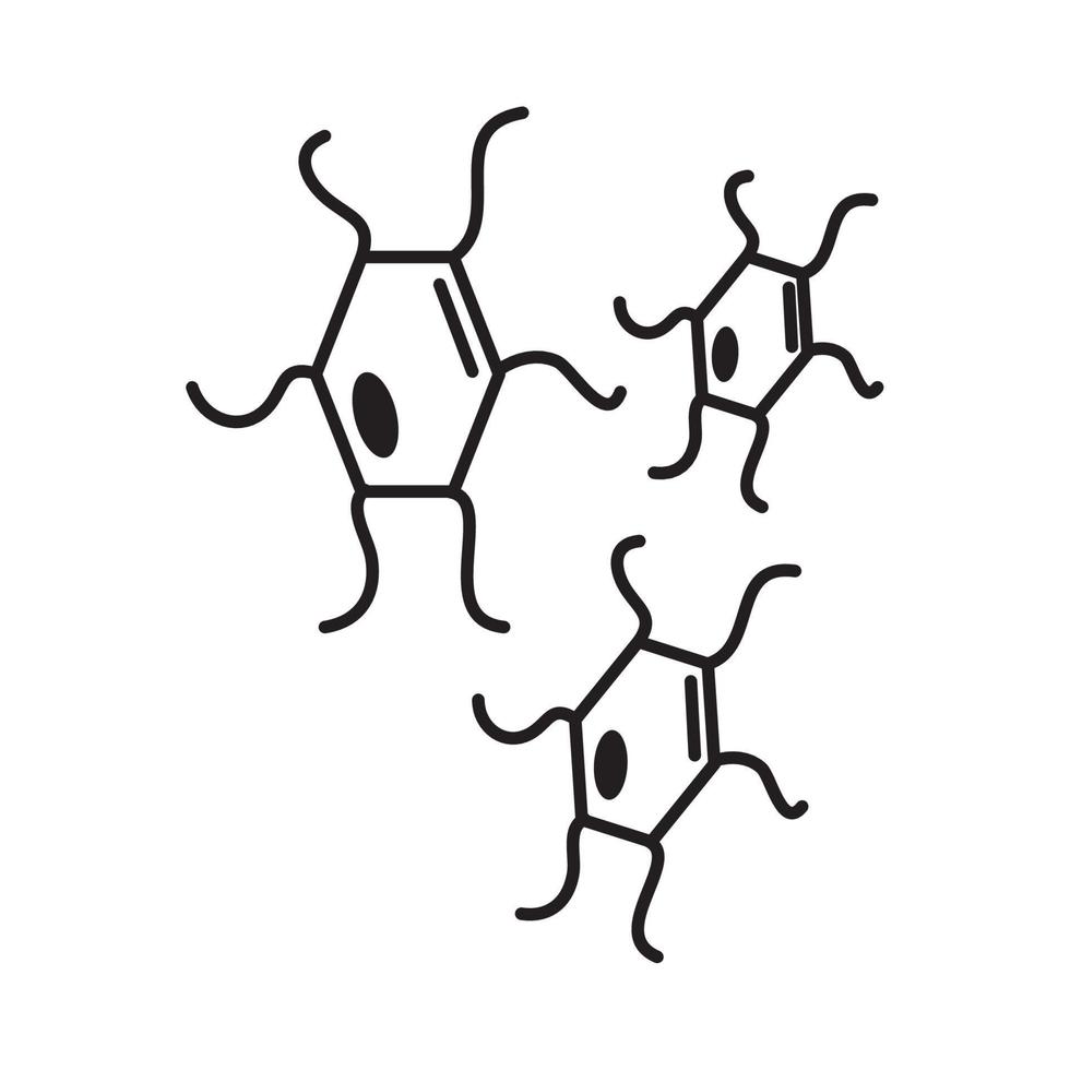 virus covid 19 pandemie krankheitszellen risikolinienstil symbol vektor