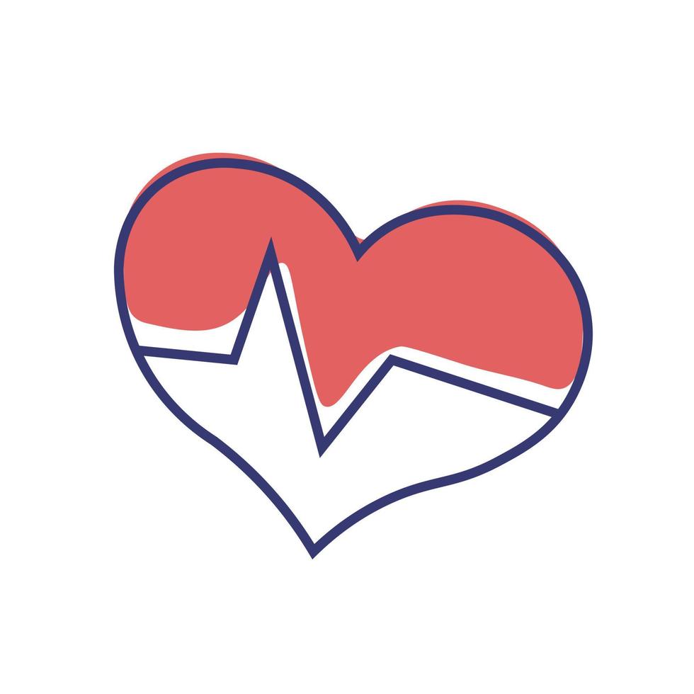 hjärtslag puls platt ikon för medicinsk appar. vektor