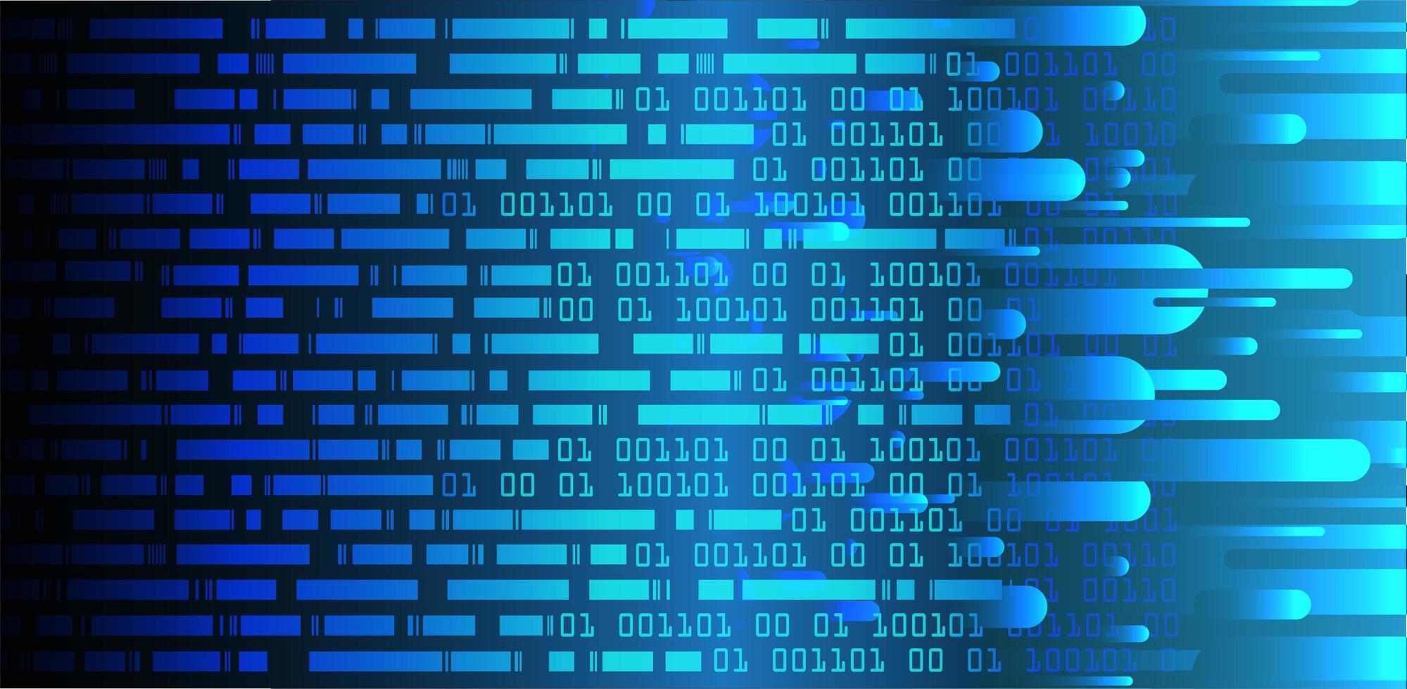 blauer Barcode Cyber Circuit Future Tech Hintergrund vektor
