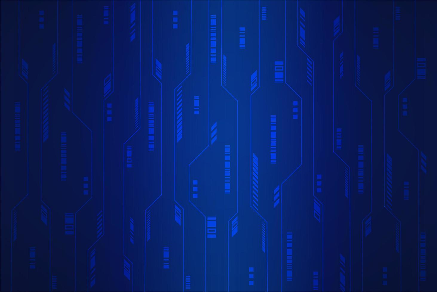Blue Cyber Circuit Zukunftstechnologie Hintergrund vektor