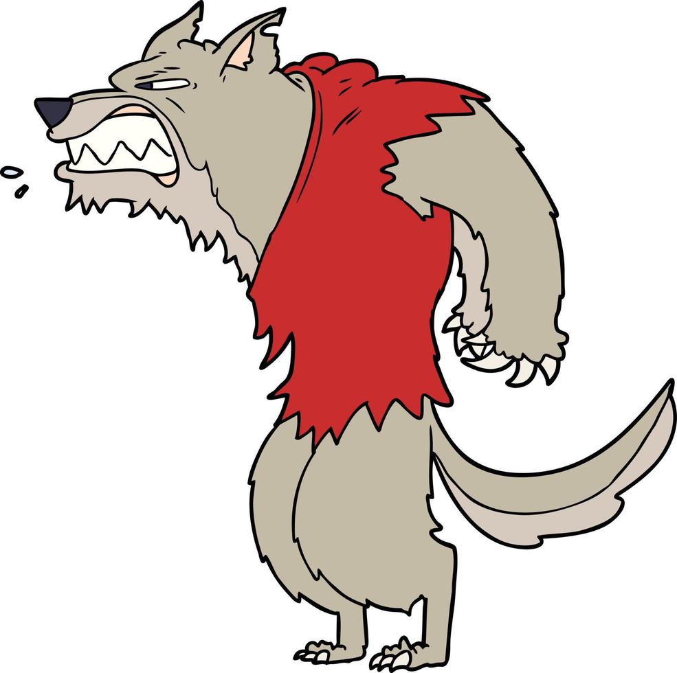 Cartoon wütender Werwolf vektor