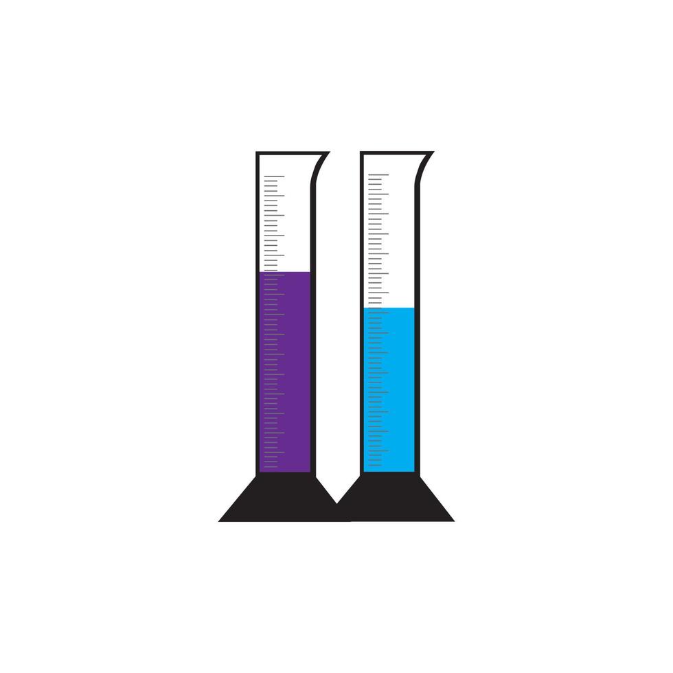 Symbolvektor für Laborglas vektor